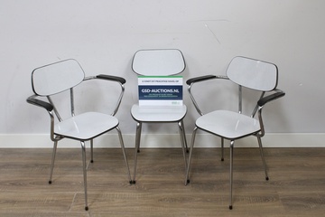 Afbeelding van Set van 3 Vintage Formica Stoelen