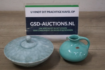 Afbeelding van Mix van 1 Blauw Vaaskannetje & 1 Blauw Dekschaaltje