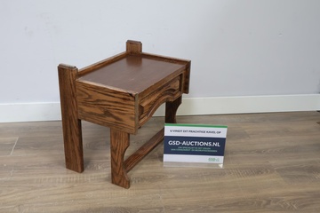 Afbeelding van Vintage Houten Nachtkastje met Lade