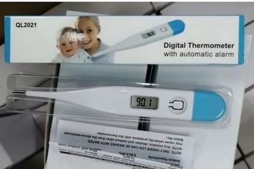 Afbeelding van thermometer voor koorts Kleur WIT/BLAUW nieuw