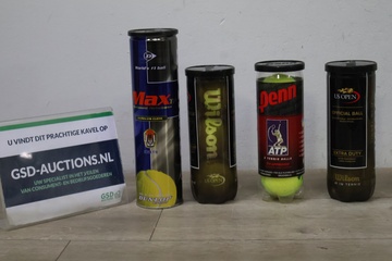 Afbeelding van Blikken Dunlop, Wilson, Penn tennisballen