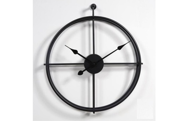 Afbeelding van LW Collection Wandklok Zwart 60 cm
