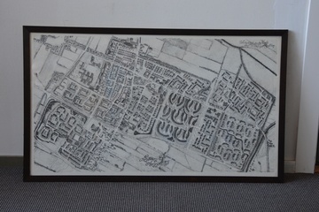 Afbeelding van Ingelijste kaart van Leusden anno 1975.''