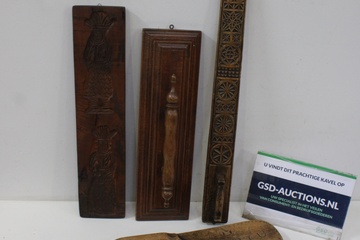 Afbeelding van Mix van 5 Antiek Houten Voorwerpen