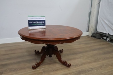 Afbeelding van Vintage wortelnotenhouten salontafel