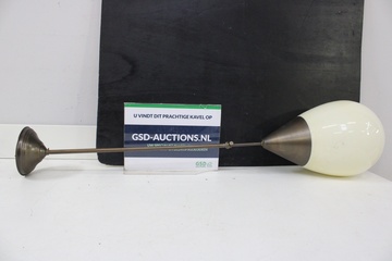 Afbeelding van Art Deco Hanglamp met Druppelvormig Glazen Kap