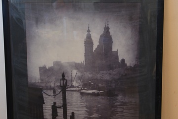 Afbeelding van Vintage poster van Amsterdam in 1901, St. Nicolaaskerk