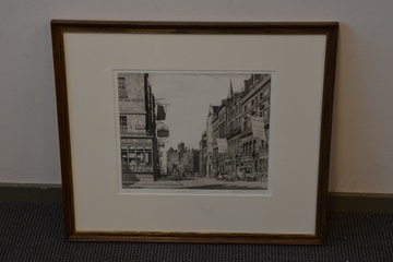 Afbeelding van Gelimiteerde ets van Ian Strang: New Bondstreet Londen