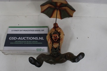 Afbeelding van Vintage Clown met Paraplu