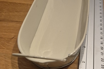 Afbeelding van Metalen serveerschaal / langwerpige schaal – 24 cm