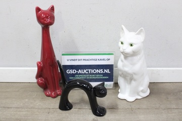 Afbeelding van Mix van 3 Keramische Katten