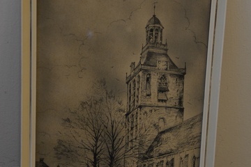 Afbeelding van Tekening van K. Molsbergen: Toren van Meppel
