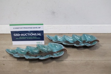 Afbeelding van Bladvormige serveerschalen 2 stuks