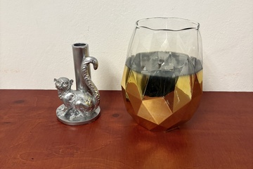 Afbeelding van Kandelaar en glazen lichthouder