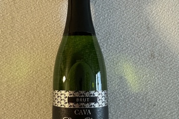Afbeelding van Louis de Vernier Cava Brut in een mini fles van 200 ml. Deze