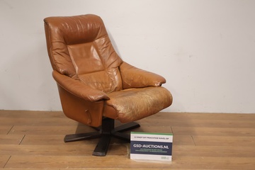 Afbeelding van Leren draaifauteuil (Hjort Knudsen)