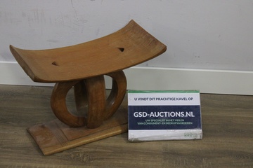 Afbeelding van Vintage Traditionele Afrikaanse Ashanti Kruk