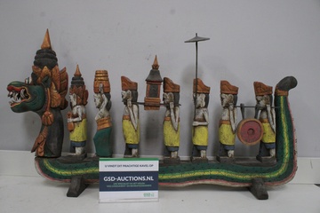 Afbeelding van Vintage Balinese Drakenbootsculptuur