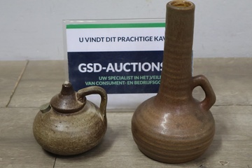 Afbeelding van Vintage keramische olielampje en vaas