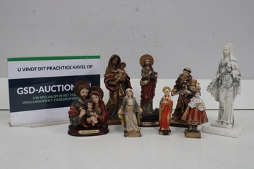 Afbeelding van Set van 8 Jezus & Maria Beelden