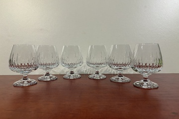 Afbeelding van 6 "Cristallerie Zwiesel" kristallen glazen voor cognac