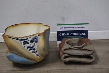 Afbeelding van Set van 2 Uniek Abstracte Vazen