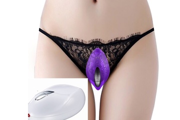 Afbeelding van Clitoris stimulator voor in slipje - paars - met afstandsbediening