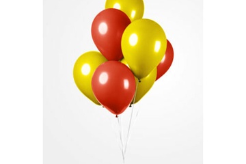 Afbeelding van Ballonnen – 5x 10st – rood/geel – ø30cm
