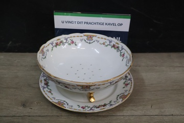 Afbeelding van Vintage porseleinen vergiet met onderschoten