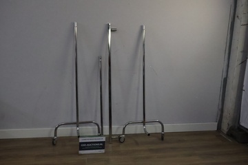 Afbeelding van Chroom Metalen Kledingrek