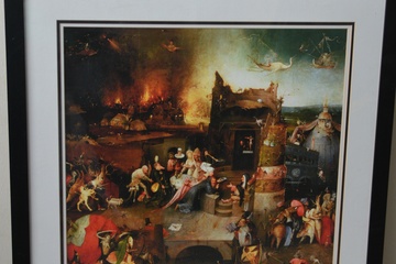 Afbeelding van Ingelijste artprint van Jheronimus Bosch: De verzoeking