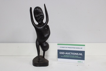 Afbeelding van Vintage Handgesneden Volkskunst Beeldje