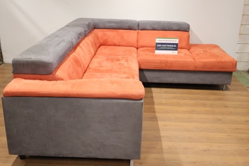 Afbeelding van Moderne Grijs/Oranje Hoekbank
