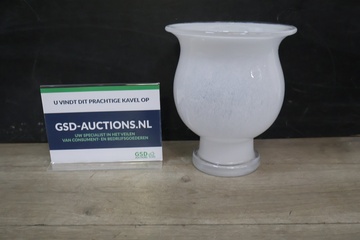 Afbeelding van Witte glazen vaas