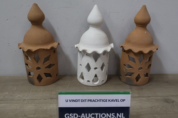Afbeelding van Set van 3 Keramische Wandlantaarns''