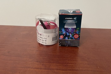 Afbeelding van Roze fitting met discolamp