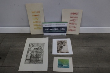 Afbeelding van Set van 5 Vintage Etsen