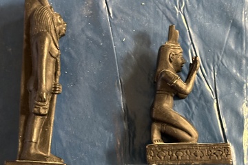 Afbeelding van Bijzondere set decoratieve beeldjes – Egyptische stijl    Aa