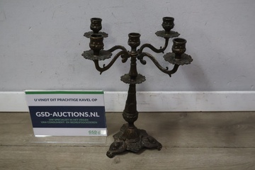 Afbeelding van Antieke 5 armige kandelaar