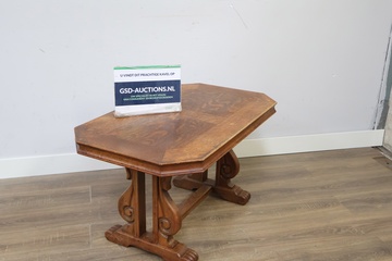 Afbeelding van Antiek Eikenhouten Engelse Sidetable, Bijzettafel'
