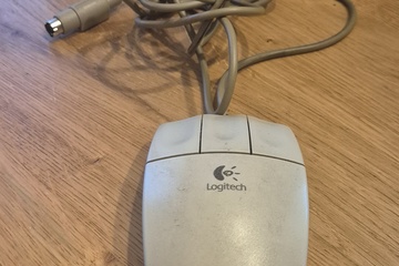 Afbeelding van Retro muis logitech grijs