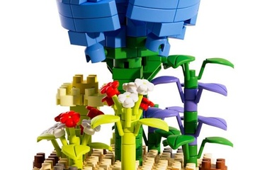 Afbeelding van Bouwdoos Tulp blauw 10x7cm