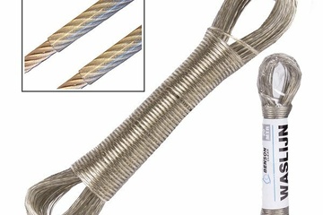 Afbeelding van 3x Waslijndraad staalkern 20 meter wit