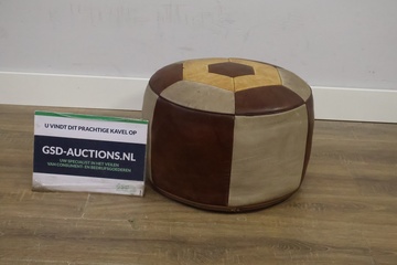 Afbeelding van Vintage Meerkleurige Poef