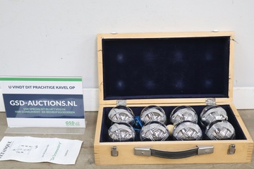 Afbeelding van Set jeu de boules in houten koffer