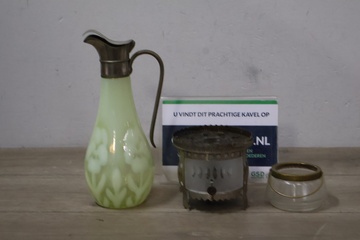 Afbeelding van Antieke John Walsh Kan met Stoofje & Theelichthouder