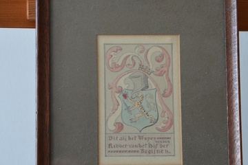 Afbeelding van Getekend wapen uit de Middeleeuwen met inscriptie'