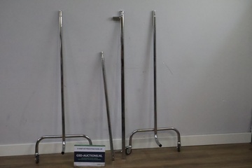 Afbeelding van Verrijdbaar Roestvrijstalen Kledingrek