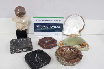 Afbeelding van Mix van 5 Natuurstenen Asbakken