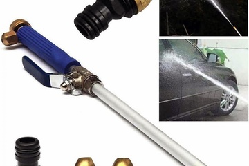 Afbeelding van Waterstraal Hogedrukreinigerstang Met Dubbele Sproeikop-maakt van uw tuinslang hogedrukreiniger